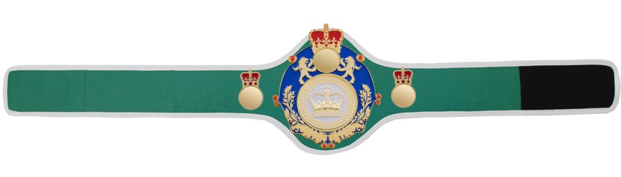 QUEENSBURY PRO LEATHER WHITE CHAMPION CROWN CHAMPIONSHIP BELT QUEEN/BLUE/G/WHTGEM - AVAILABLE IN 10+ COLOURS